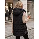 Moteriška juoda dygsniuota limenė Fashion