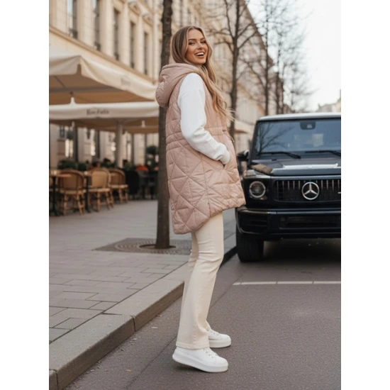 Moteriška šviesiai rožinės spalvos liemenė Demak Moteriškos liemenės