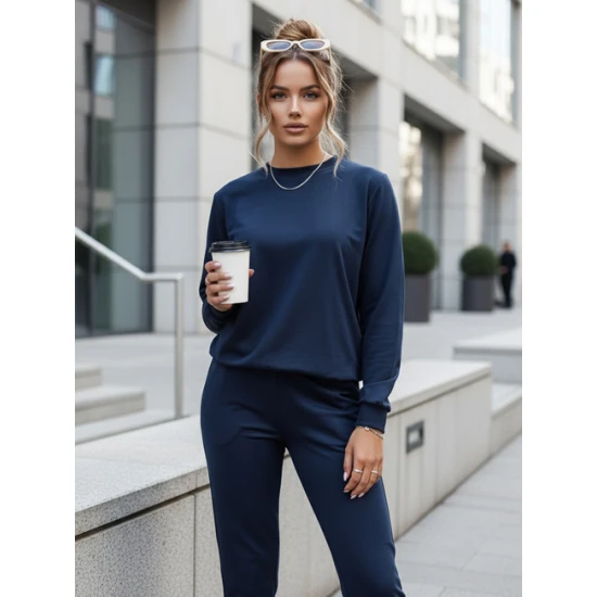 Moteriškas tamsiai mėlynas komplektas Milian Moteriški komplektai