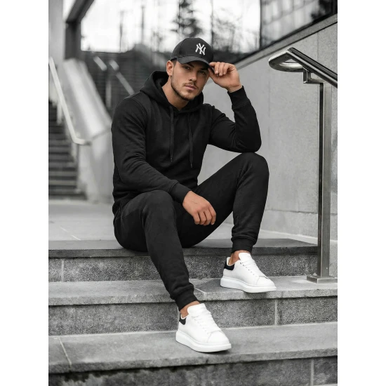 Juodas vyriškas sportinis kostiumas Toni