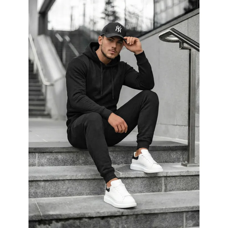 Czarny dres męski Toni
