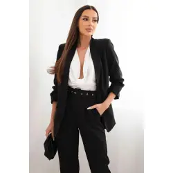 Elegantiškas moteriškas juodos spalvos komplektas Silva