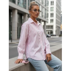 Moteriški oversize rožiniai marškiniai Mona 