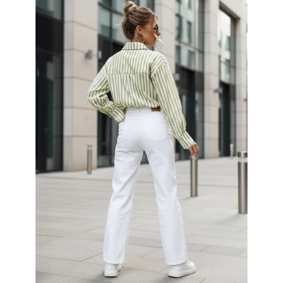 Moteriški oversize žali marškiniai Mona Moteriški marškiniai