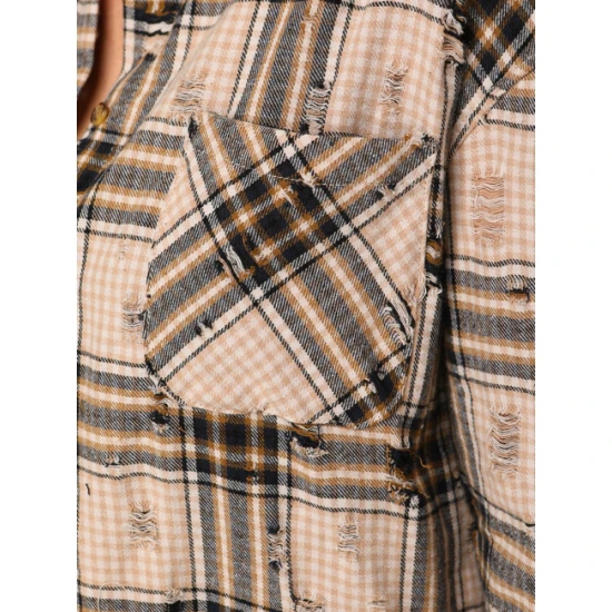 Moteriški rusvi languoti marškiniai Monit Moteriški marškiniai