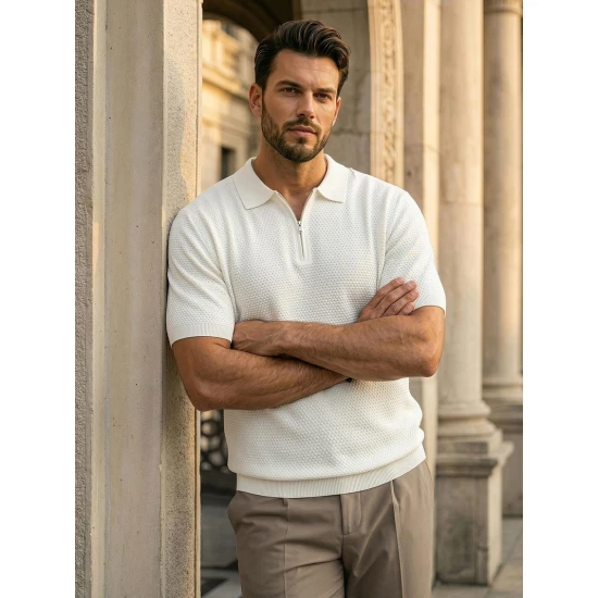 Vyriški balti polo marškinėliai City POLO marškinėliai