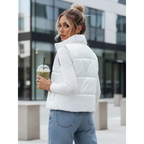 Women's white reversible vest Puff Women's waistcoats