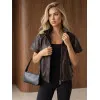 Sunny Women's Dark Brown Leather Vest