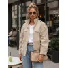 Moteriška smėlio spalvos zomšinė bomber striukė Silin Moteriškos striukės