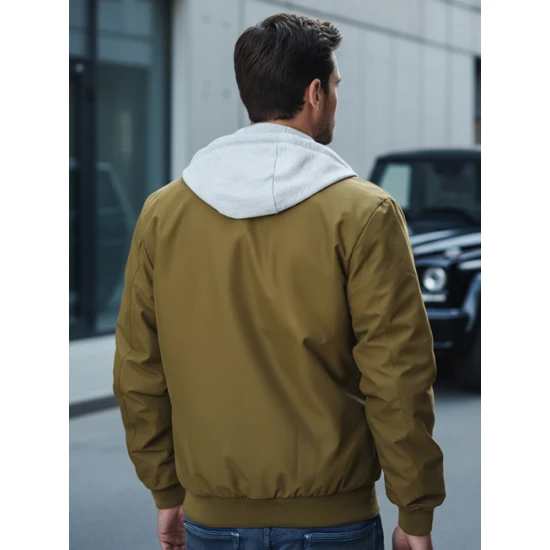 Vyriška žalios spalvos bomber stiliaus striukė Edmin TX5022