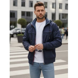 Vyriška tamsiai mėlyna  dvipusė pereinamojo laikotarpio striukė Artun