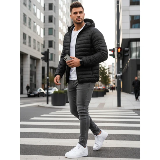 Vyriška juoda striukė Pedri TX4010