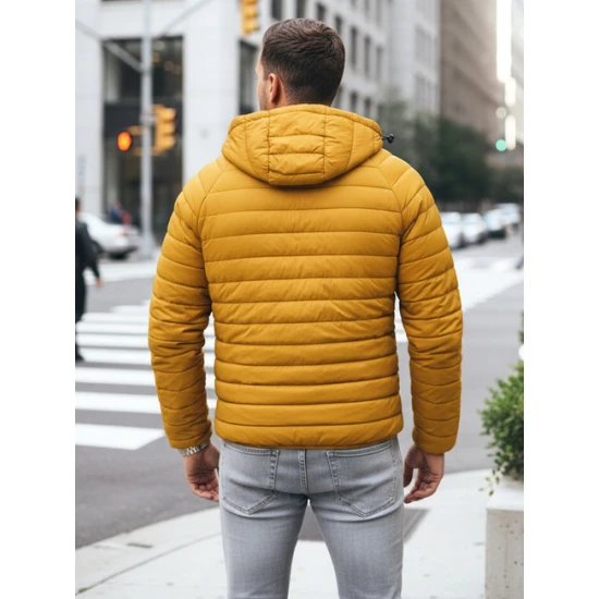 Vyriška šviesiai geltona striukė Serg TX4407