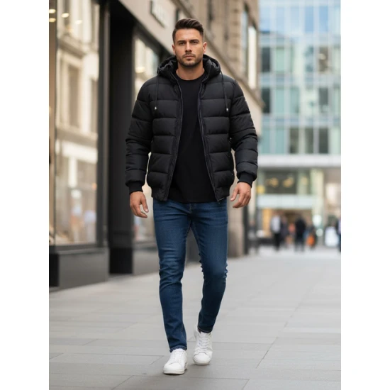 Vyriška juoda žieminė striukė Jupiter Žieminės striukės