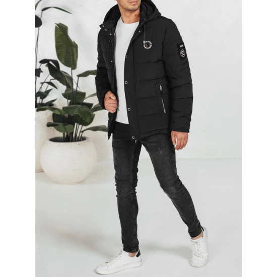 Vyriška juoda žieminė striukė Ross