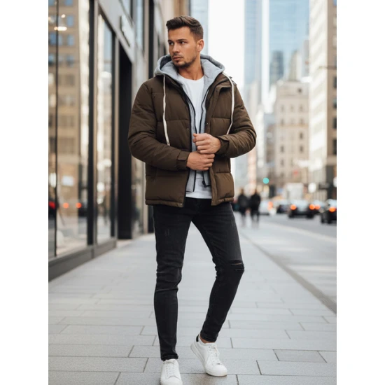 Vyriška tamsiai ruda žieminė striukė Blaze