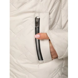 Damski jasnoszary płaszcz z pikowaniem Almi