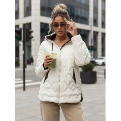 Damski pikowana biała kurtka Nomi