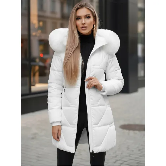 Moteriška baltos spalvos paltas Stel JS/16M9099/281Z