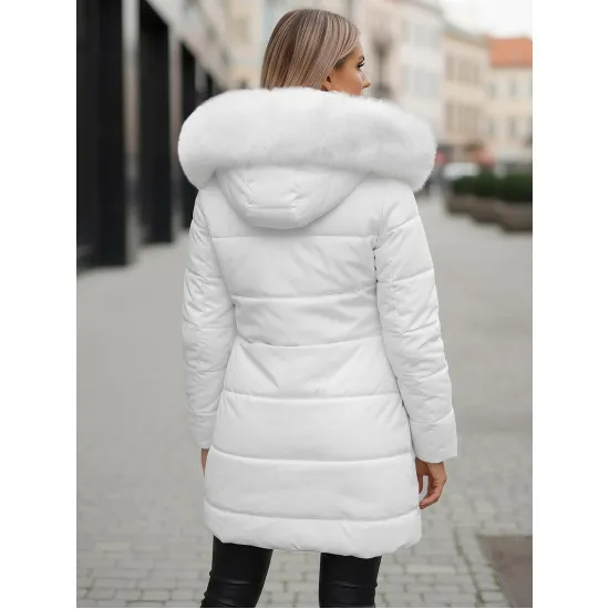 Moteriška baltos spalvos paltas Stel JS/16M9099/281Z