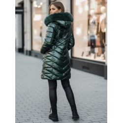 Moteriška dygsniuota žalia striukė Bela