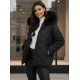 Moteriška juoda žieminė striukė su gobtuvu Levi Moteriškos striukės