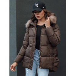 Moteriška ruda striukė su gobtuvu Stela