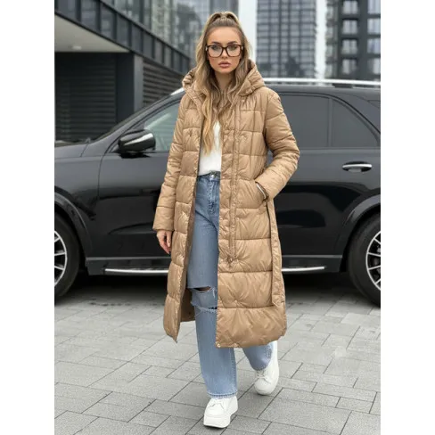 Moteriška žieminė šviesiai ruda striukė Elan