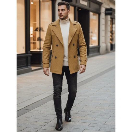 Vyriškas rudas paltas Arlas Paltai