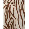 Женские коричнево-белые шорты Zebra