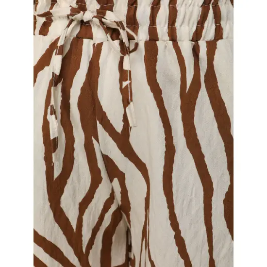 Moteriški rudi/balti šortai Zebra