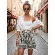 Moteriški juodi/balti šortai Zebra