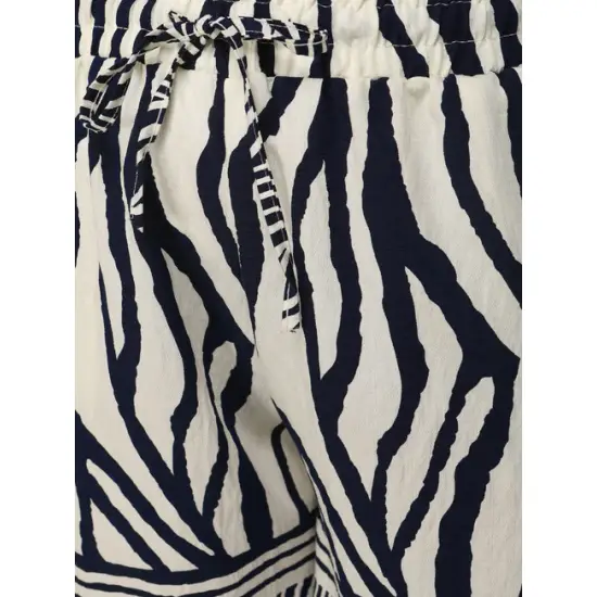 Moteriški balti/tamsiai mėlyni šortai Zebra