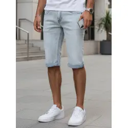 Vyriški mėlyni džinsiniai šortai Comfort