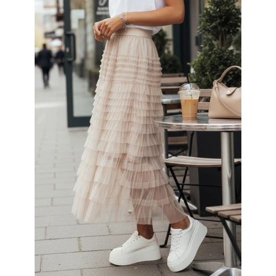 Moteriškas rusvas sijonas Pastella Sijonai