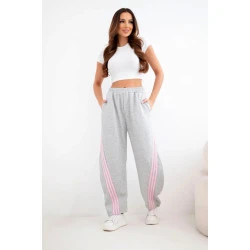 Moteriškos pilkos laisvalaikio kelnės Sport