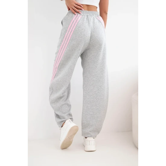 Moteriškos pilkos laisvalaikio kelnės Sport Laisvalaikio kelnės