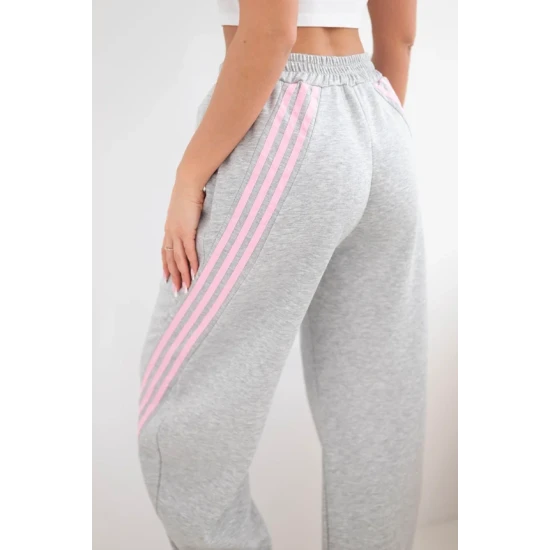 Moteriškos pilkos laisvalaikio kelnės Sport Laisvalaikio kelnės
