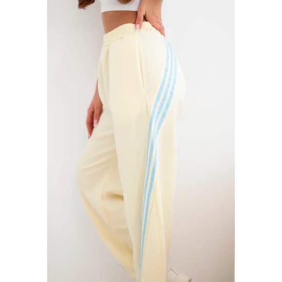 Moteriškos geltonos laisvalaikio kelnės Sport Laisvalaikio kelnės