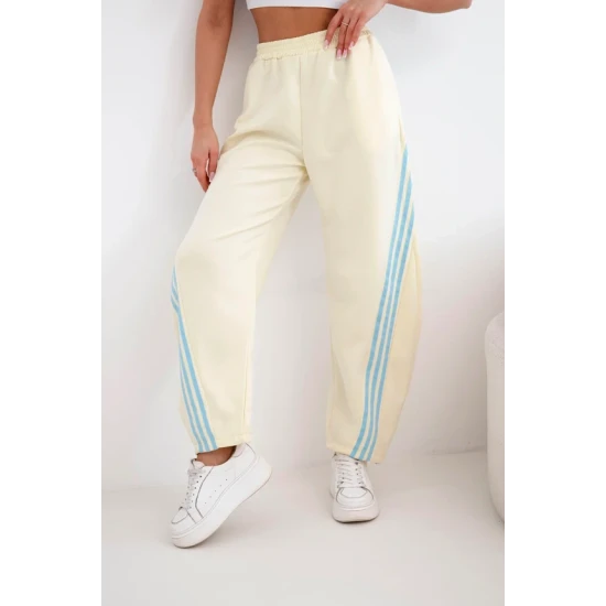Moteriškos geltonos laisvalaikio kelnės Sport Laisvalaikio kelnės