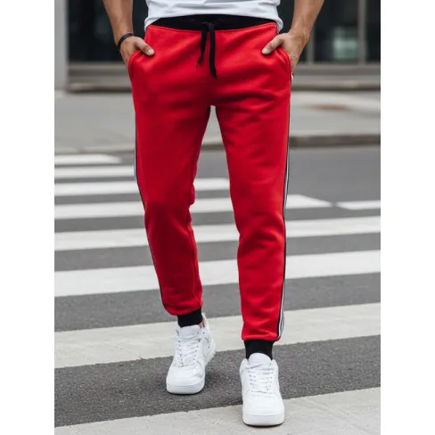 Men's red casual trousers Harin UX4421