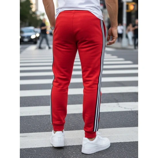 Vyriškos raudonos laisvalaikio kelnės Harin UX4421