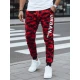 Vyriškos raudonos kamufliažinės laisvalaikio kelnės Urban UX4444