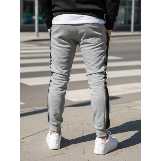 Vyriškos pilkos laisvalaikio kelnės Rebel Laisvalaikio kelnės