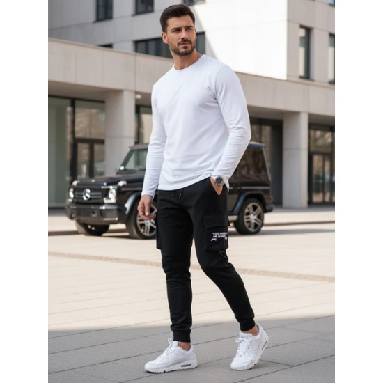 Vyriški juodos spalvos jogeriai Citytown Džinsai ir Jogeriai