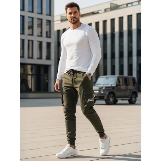 Vyriški chaki spalvos jogeriai Citytown Džinsai ir Jogeriai