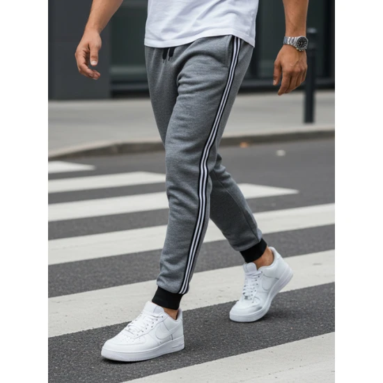 Vyriškos tamsiai pilkos laisvalaikio kelnės Harin UX4423