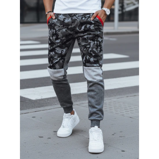 Vyriškos tamsiai pilkos laisvalaikio kelnės Army UX4427