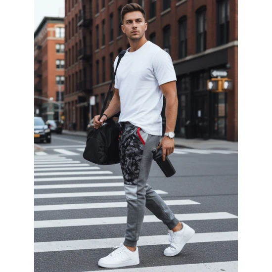 Vyriškos tamsiai pilkos laisvalaikio kelnės Army UX4427