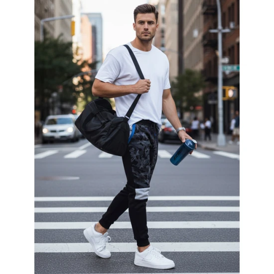 Vyriškos juodos laisvalaikio kelnės Army UX4429